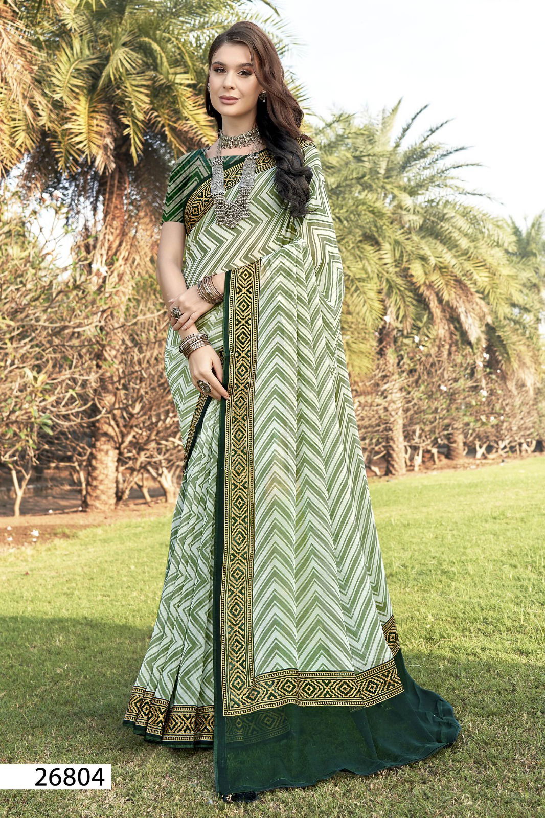 Harnaaz By Vallabhi Georgette Printed Sarees Wholesale Shop In Surat